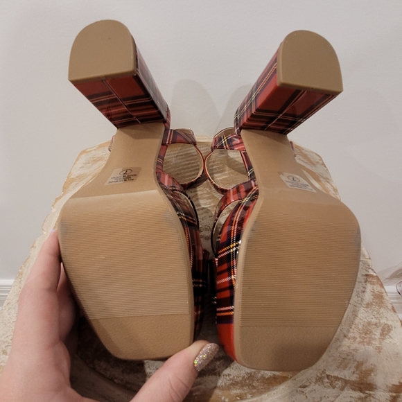Soda plaid pattern high heels - Picture 5 of 5